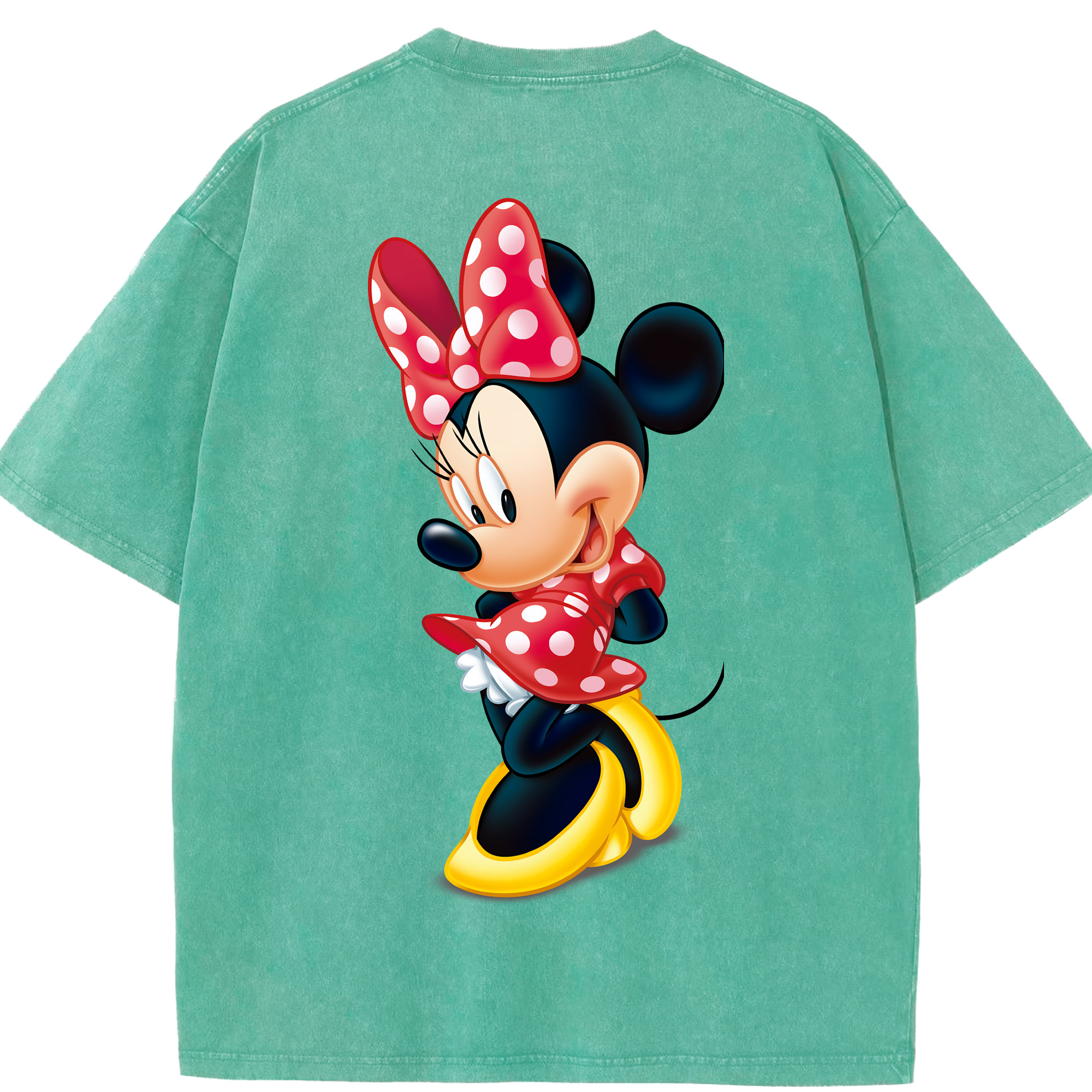 （画像用） ミッキーマウス Mickey Mouse 綿100% ヴィンテージ風 半袖Tシャツ（背面プリント）